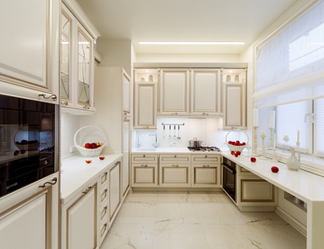 Бежевая кухня во Владивостоке