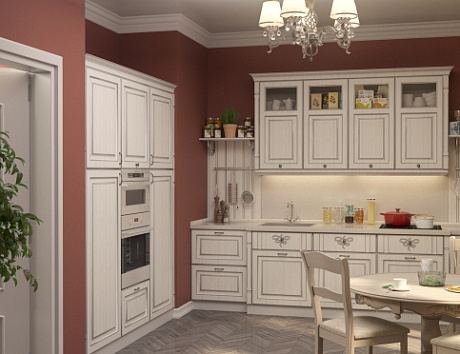 Светлая кухня в Мурманске