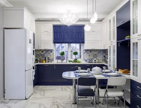 Синяя кухня в Санкт-Петербурге