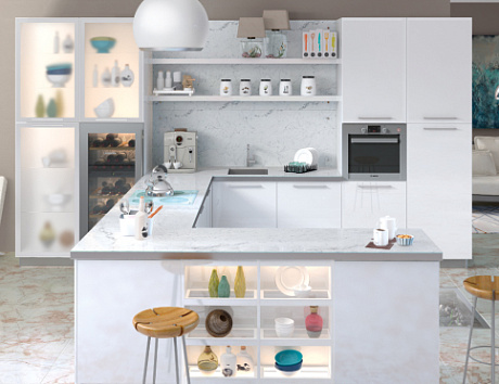 Белая кухня в Санкт-Петербурге