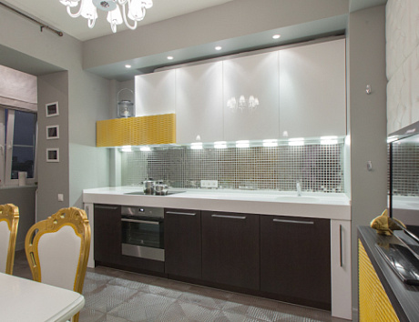 Коричневая кухня в Клину