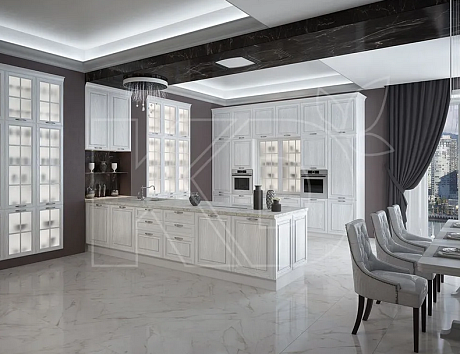 Гарнитур для кухни из массива в магазине