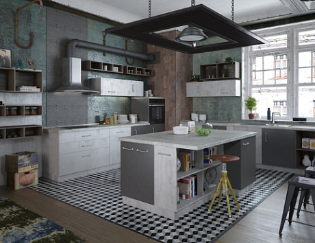 Серая кухня в Чите