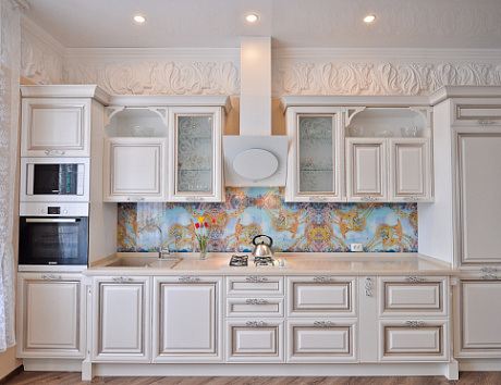 Бежевая кухня в Мурманске