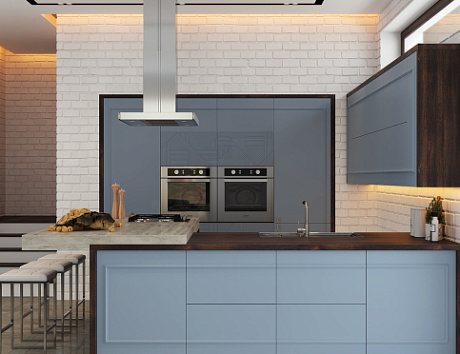 Синяя кухня в Казани