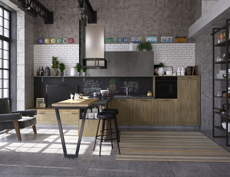 Коричневая кухня в Анапе