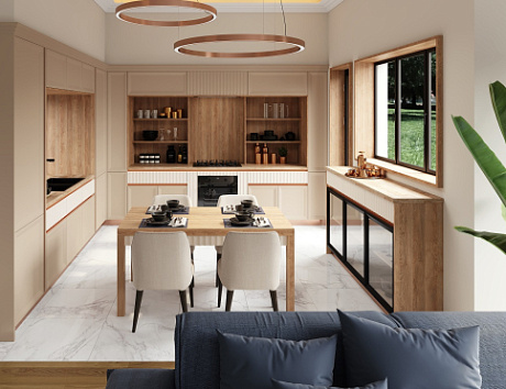 Светлая кухня в Сочи