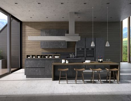 Кухня в темных тонах