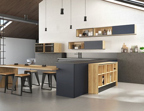 Синяя кухня в Твери