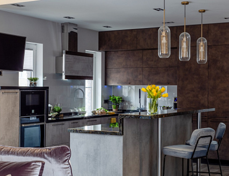 Коричневая кухня в Санкт-Петербурге