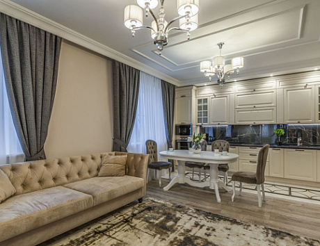 Бежевая кухня в Твери