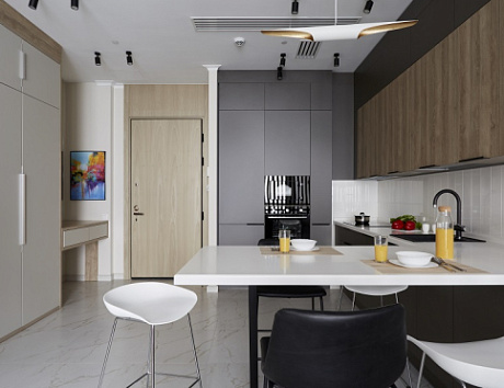 Коричневая кухня в Анапе