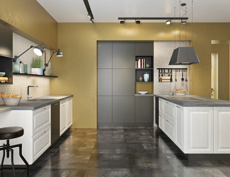 Серая кухня в Чите