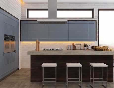 Синяя кухня в Твери