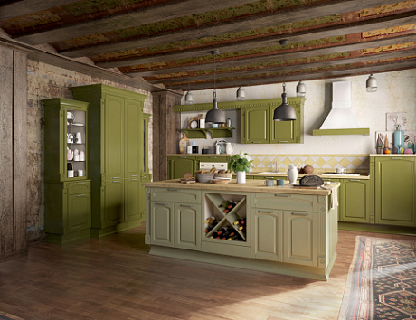 Классическая кухня из массива дерева