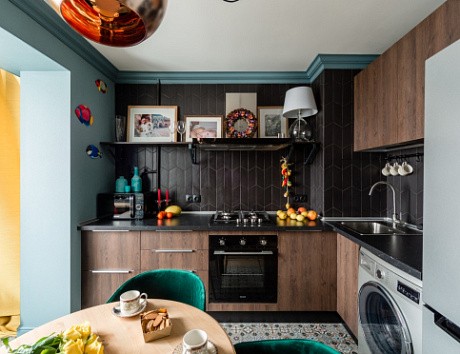 Коричневая кухня в Клину